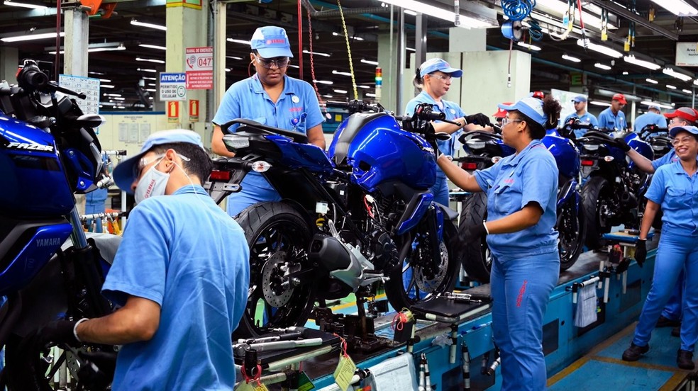 Fabríca de motos na Zona Franca de Manaus — Foto: Divulgação/Yamaha