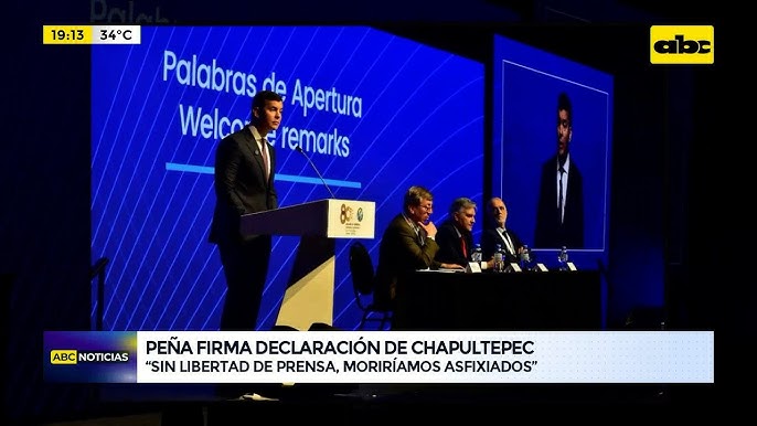 Inaugura el presidente de Paraguay, Santiago Peña la 80 Asamblea de la SIP - YouTube