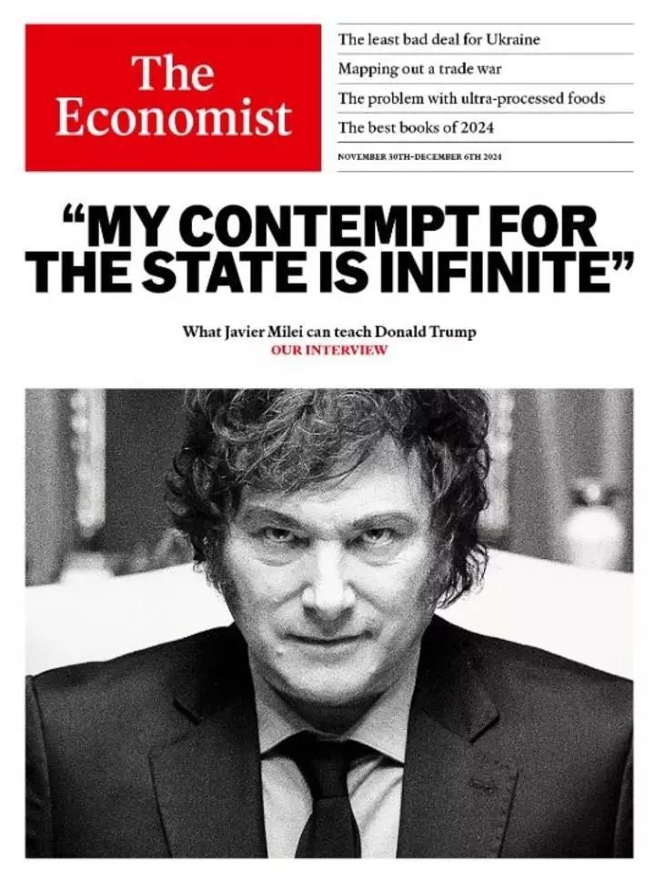 La portada de The Economist, con Javier Milei