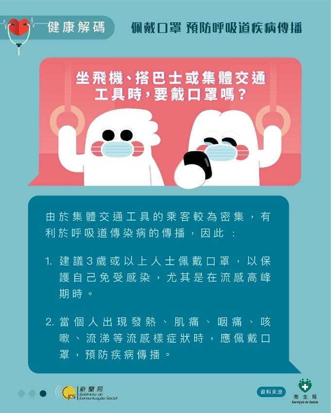 佩戴口罩預防呼吸道疾病傳播