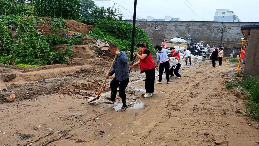 榆阳区鼓楼街道环城北路社区开展雨季环境卫生专项整治活动