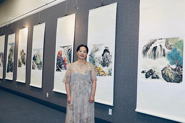 中国画家何瑞丽《中美山水画集展》40幅佳作亮相洛杉矶-华闻时空