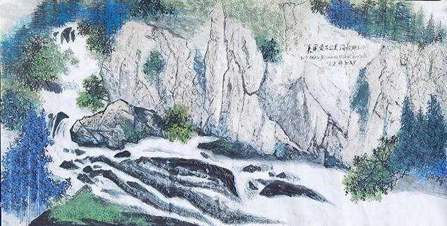 图片[3]-中国画家何瑞丽《中美山水画集展》40幅佳作亮相洛杉矶-华闻时空