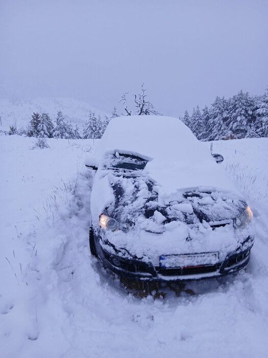 雪，山，雪，汽车