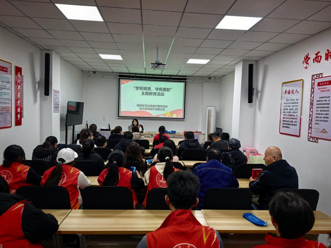 崇文路街道芹涧路社区开展“学宪明责，守宪履职”主题教育活动