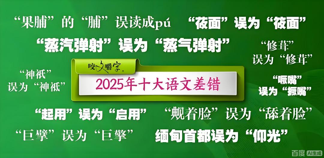 探讨年度语文差错,让语言规范意识深入人心