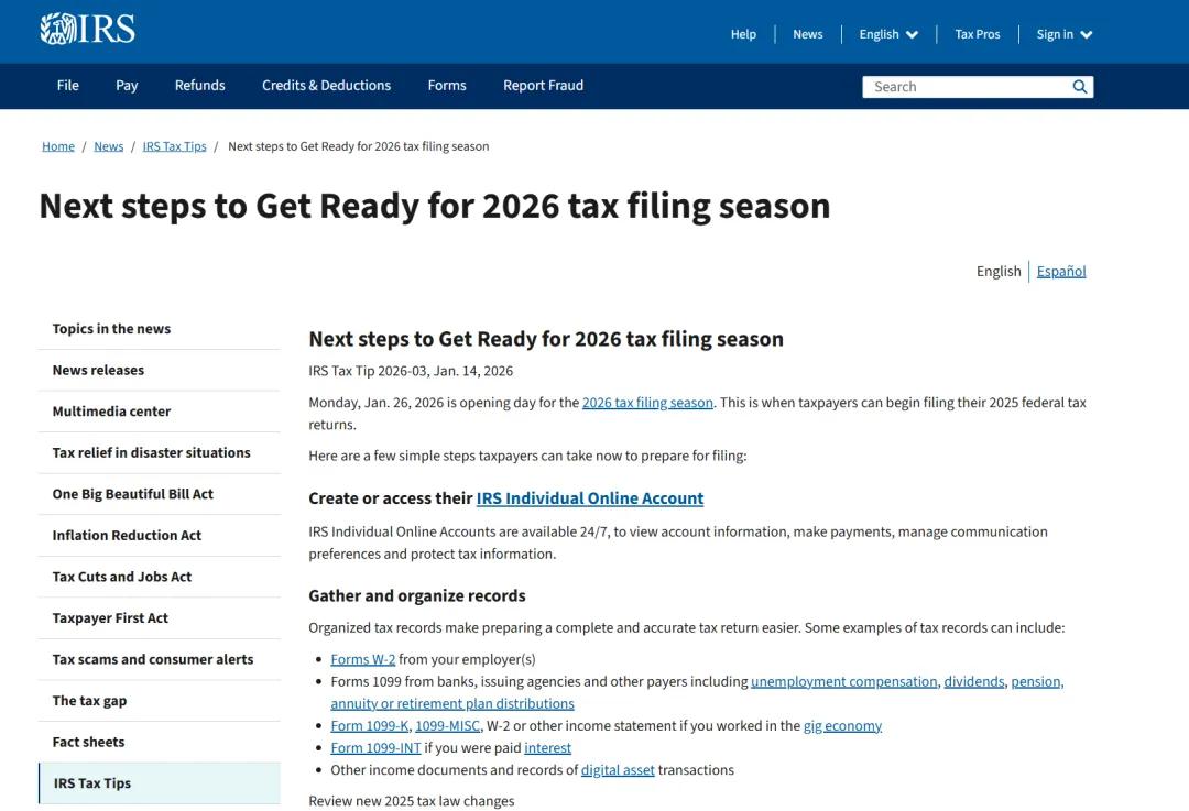 美国今年报税季1月26日开始这是需要注意的事项_新加坡_新闻_华人头条