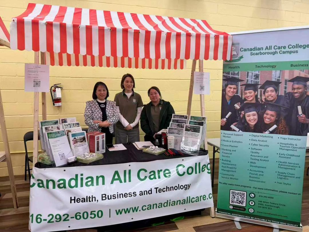 A group of people standing at a table AI-generated content may be incorrect.