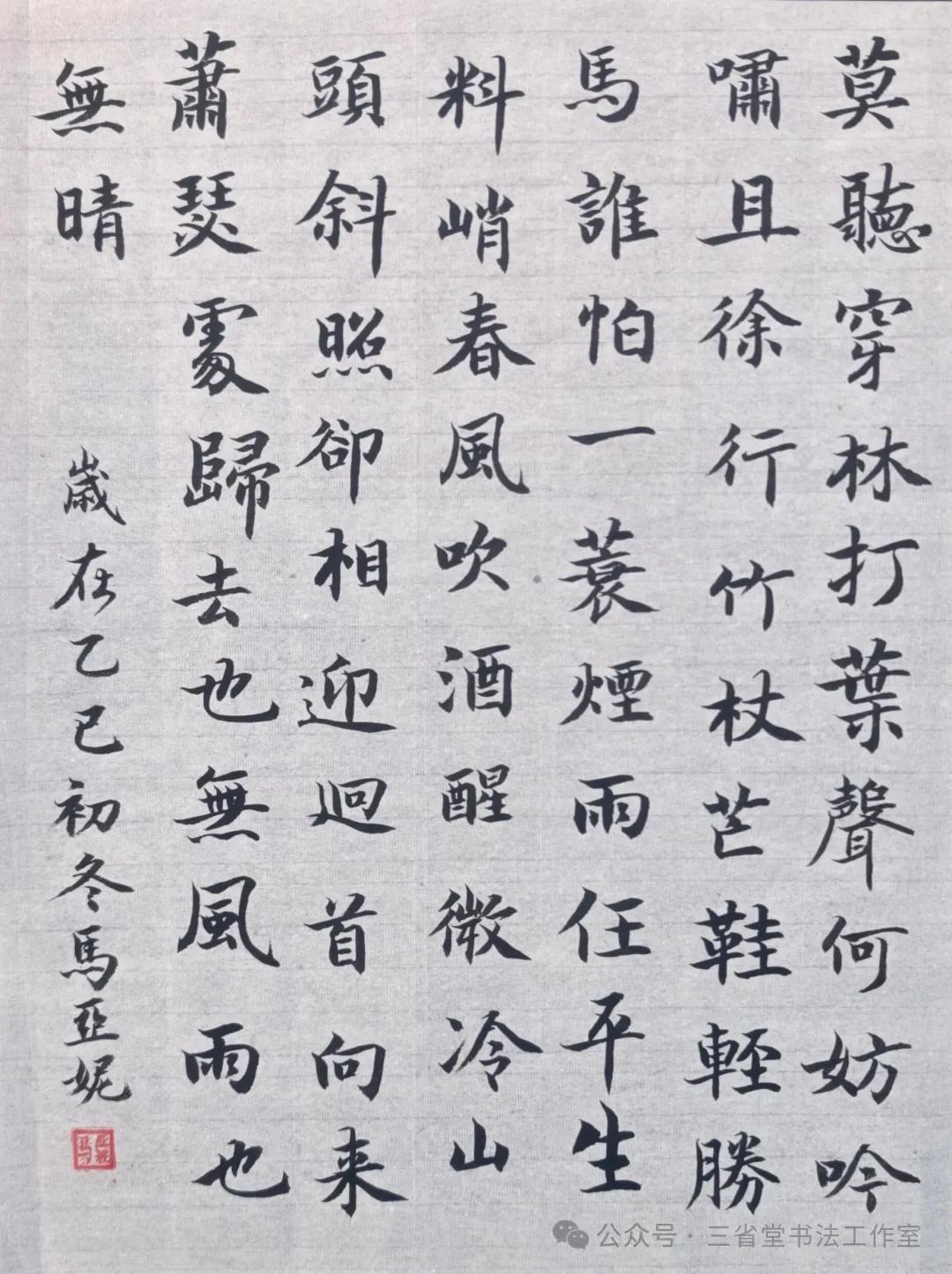 苏轼定风波词 34X46cm