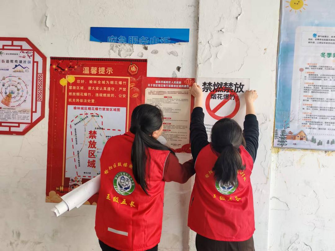 鸳鸯湖社区：禁放烟花护家园 文明过节守平安