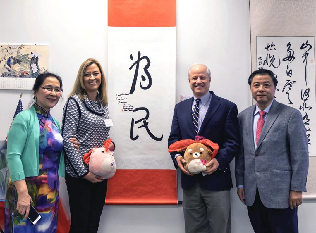 图片[3]-美国科州奥罗拉市长马年春节写就《和合》毛笔大作-华闻时空