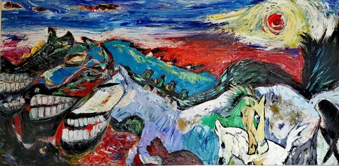 中国画坛： 李淑珍“白马非马”主题油画展贵阳花溪开幕_拉斯维加斯_新闻_