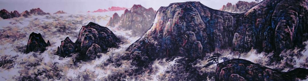 九三社书画院画家孟彩虹解读中国大写意山水画作品（17）_全球_新闻_