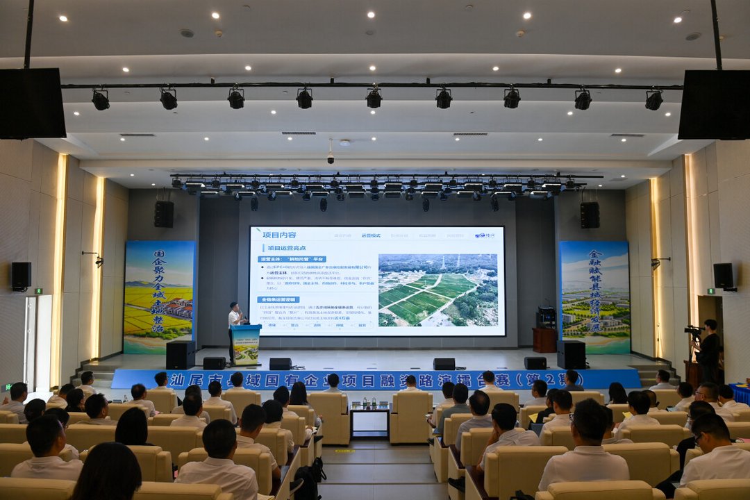 陆河县全域土地综合整治项目在路演现场进行推介。主办方供图
