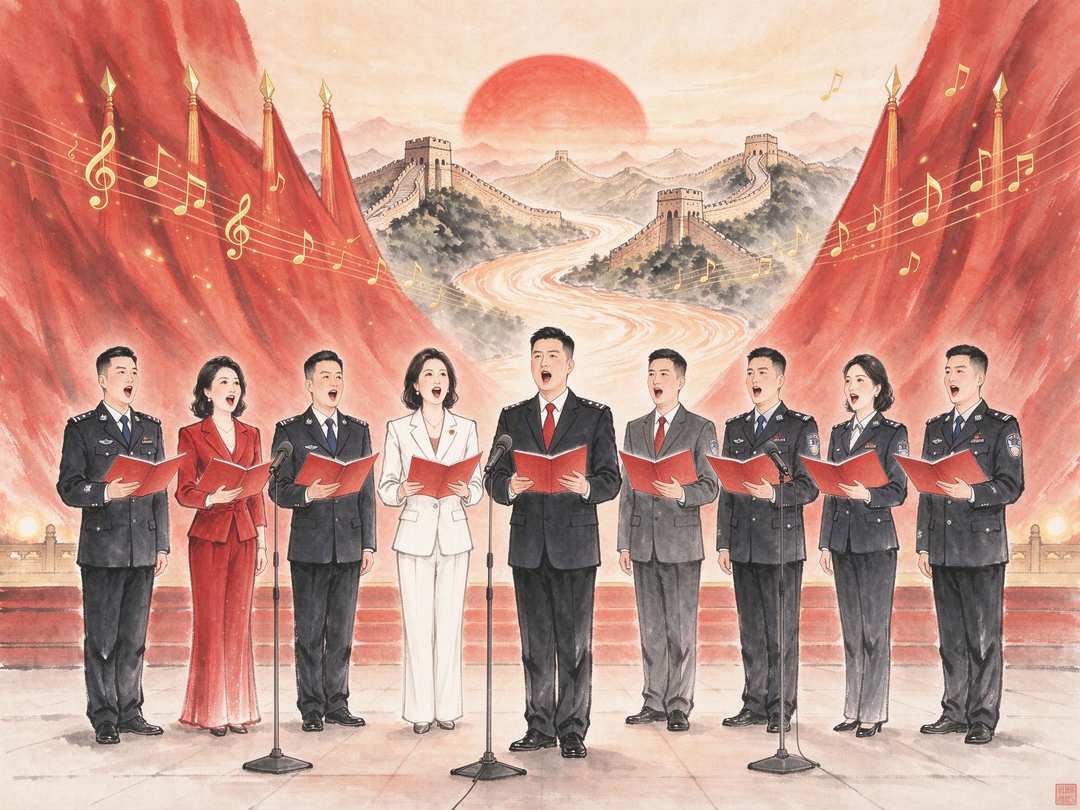 公安朗协合诵团队